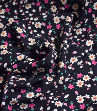 Tissu viscose Floraison marine Tissu viscose Floraison marine