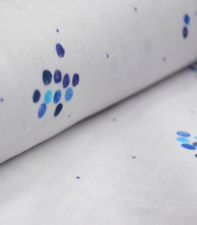 Tissu japonais Nani Iro- Pocho bijoux bleu Tissu japonais Nani Iro- Pocho bijoux bleu