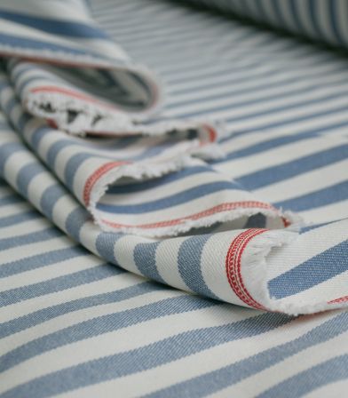 Tissu Denim stripe - Indigo Tissu Denim stripe - Indigo