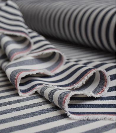 Tissu Denim stripe - Denim Tissu Denim stripe - Denim