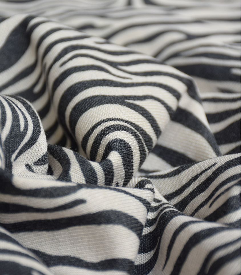 Tissu Jersey Soft gray - Zebra