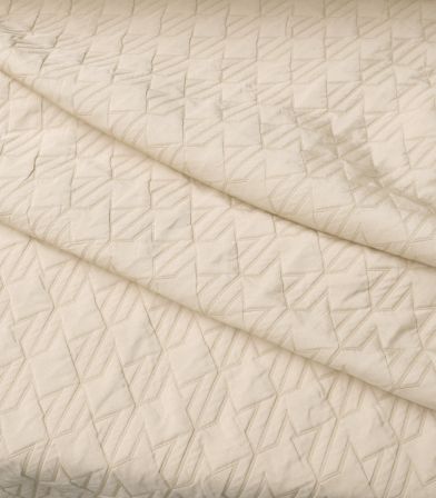 Tissu matelassé pied de poule XL - Nougat