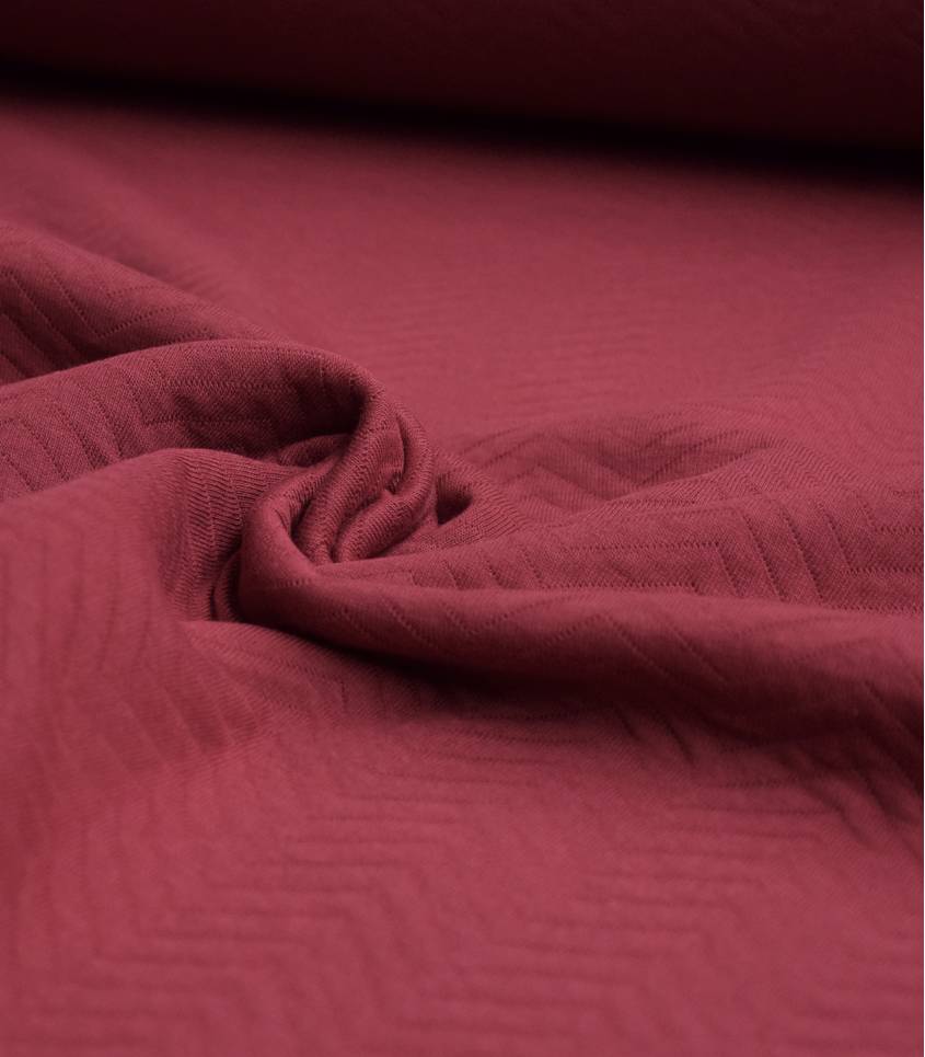 Tissu Jersey matelassé chevron - Red
