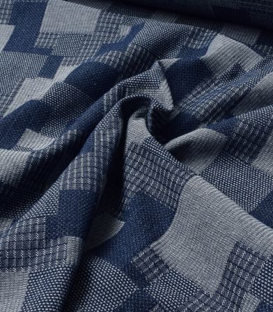 Tissu Jacquard Jean Patch