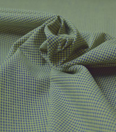 Seersucker Mini vichy - Olive Marine Seersucker Mini vichy - Olive Marine