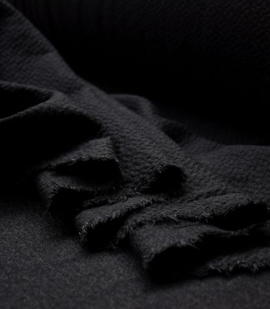 Maille texturée Stretch - Black Maille texturée Stretch - Black
