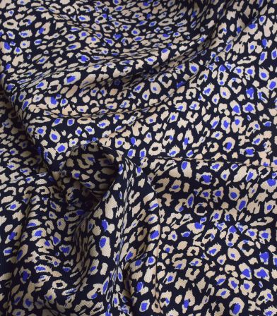 Tissu sergé viscose Tâcheté - Blue Tissu sergé viscose Tâcheté - Blue
