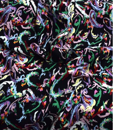 Tissu viscose - Sketchy multico Tissu viscose - Sketchy multico