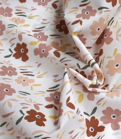 Tissu coton Folie - Ecru Naturel Tissu coton Folie - Ecru Naturel