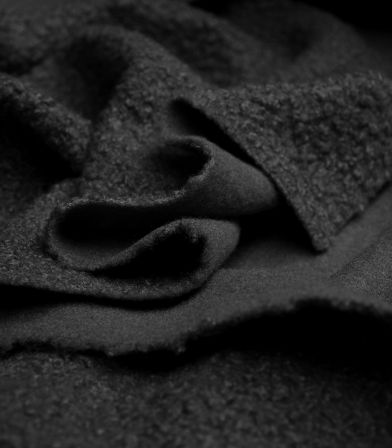 Tissu bouclette - Noir Tissu bouclette - Noir