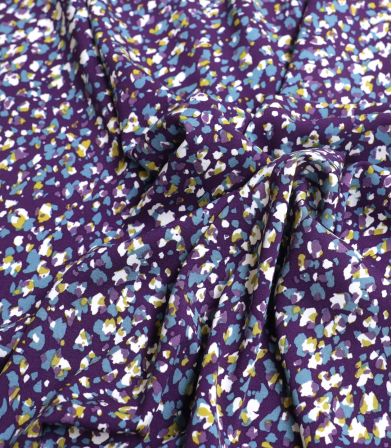 Tissu viscose - Terrazzo Violet Tissu viscose - Terrazzo Violet