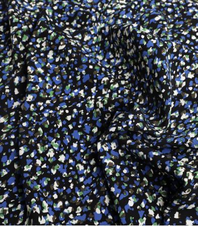 Tissu viscose - Terrazzo Bleu Tissu viscose - Terrazzo Bleu
