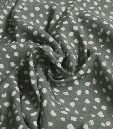 Tissu viscose - Dots Green Tissu viscose - Dots Green