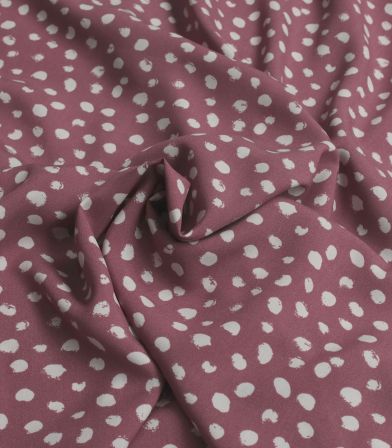 Tissu viscose - Dots Mauve Tissu viscose - Dots Mauve