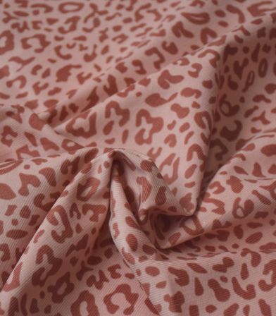 Tissu velours milleraies - Poppy Panthère Blush Tissu velours milleraies - Poppy Panthère Blush