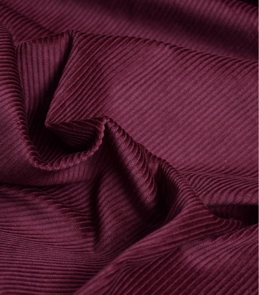 Tissu velours côtelé souple - Bordeaux Tissu velours côtelé souple - Bordeaux