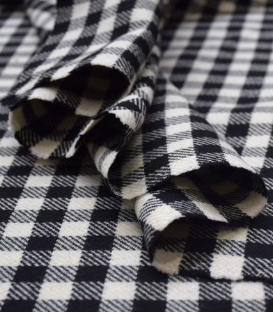 Tissu lainage - Damier Black and White Tissu lainage - Damier Black and White