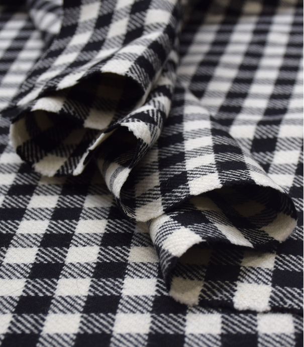 Tissu lainage - Damier Black and White Tissu lainage - Damier Black and White