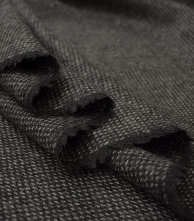 Tissu lainage moucheté - Grey and White Tissu lainage moucheté - Grey and White