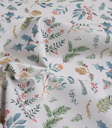 Tissu Canvas - Xmas Floral Tissu Canvas - Xmas Floral