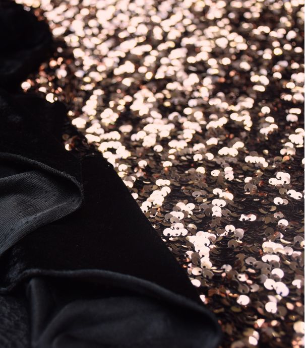 Tissu sequins jersey - Rose cuivré Tissu sequins jersey - Rose cuivré