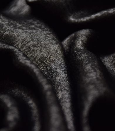 Tissu lamé - shiny nuit noir