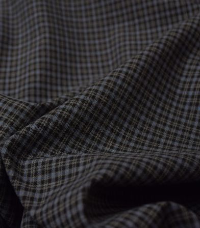 Tissu Bengaline de coton - Check grey