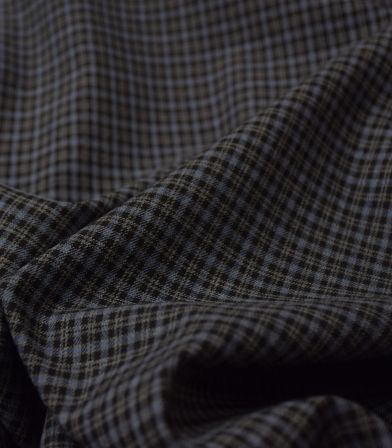 Tissu Bengaline de coton - Check grey Tissu Bengaline de coton - Check grey