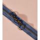 Zip double curseur Laiton - 60cm - Cobalt