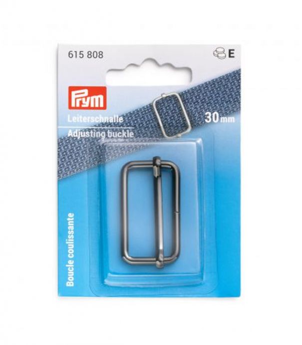 Boucle coulissante - Gris foncé 30mm Boucle coulissante - Gris foncé 30mm