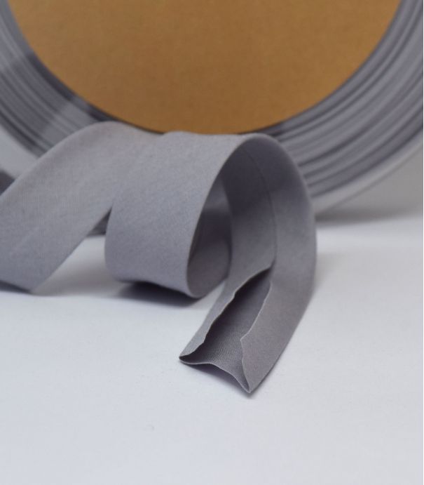 Biais popeline - Silver Grey Biais popeline - Silver Grey