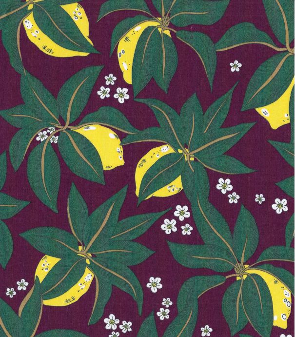 Tissu Liberty Citron presse - Prunus Tissu Liberty Citron presse - Prunus
