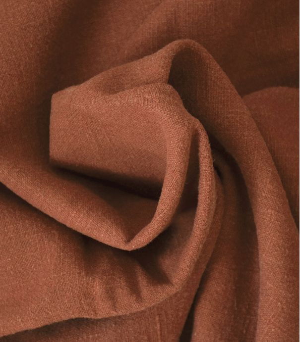Tissu Lin lavé caramel Tissu Lin lavé caramel
