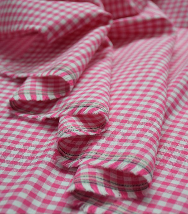 Tissu vichy Fuchsia Tissu vichy Fuchsia