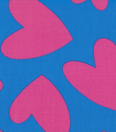 Tissu coton Emilie Hearts - Blue