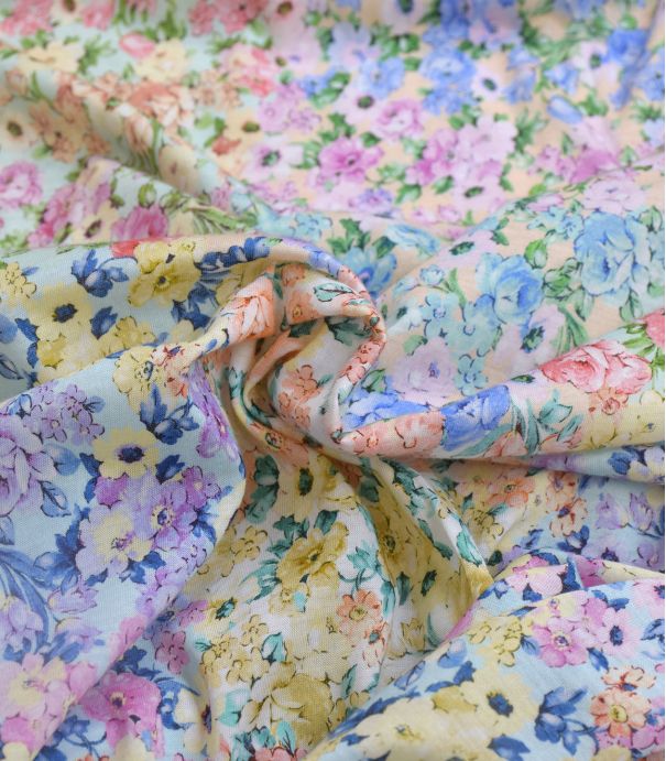 Tissu jersey imprimé - Pastel Flowers