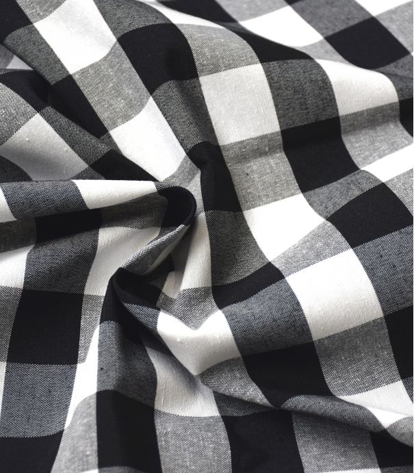 Tissu nappe carreaux - Noir & Blanc Tissu nappe carreaux - Noir & Blanc
