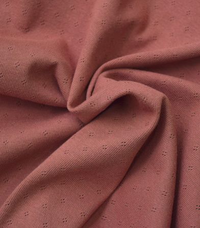 Tissu jersey ajouré - Blush