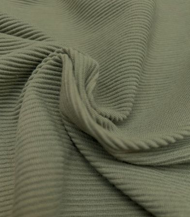 Tissu ottoman jersey - Kaki