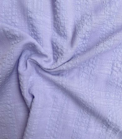 Tissu coton viscose jacquard - Square Lilas