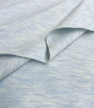 Tissu jersey chiné - Bleu ciel
