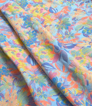 Tissu jacquard - Poppy fluo