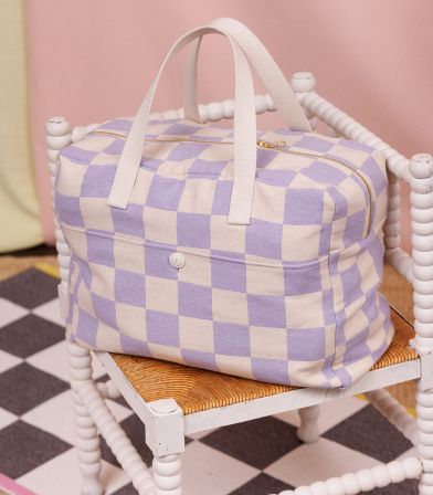 Box "Ma Musette de week-end" - Damier Lilas