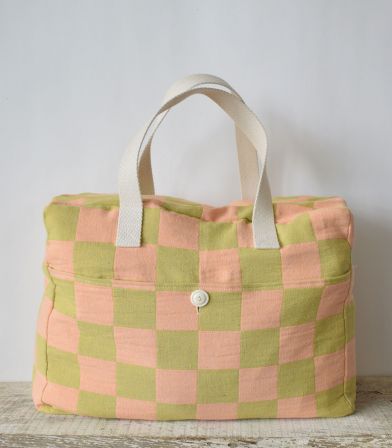 Box "Ma Musette de week-end" - Damier Abricot