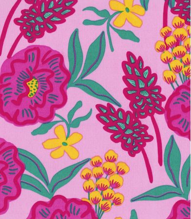 Tissu popeline de coton Nerida Hansen - Fresh flowers Pink