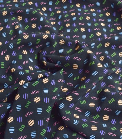 Coupon viscose soyeuse - Confetti black