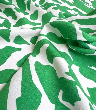 Tissu viscose Camouflage - Vert feuille