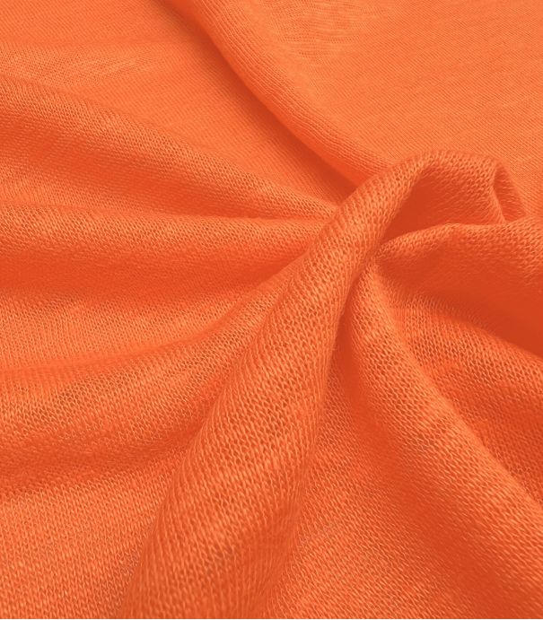 Tissu jersey de lin - Clémentine Tissu jersey de lin - Clémentine