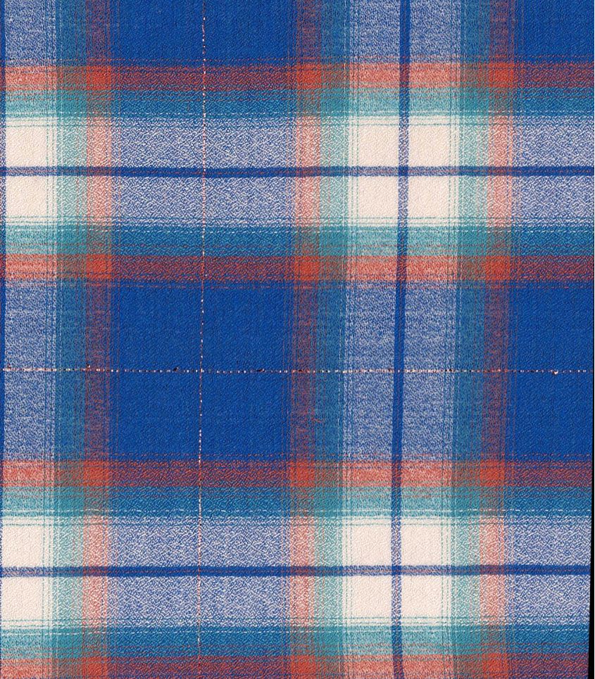 Tissu Shiny Checks - Cooper blue Tissu Shiny Checks - Cooper blue