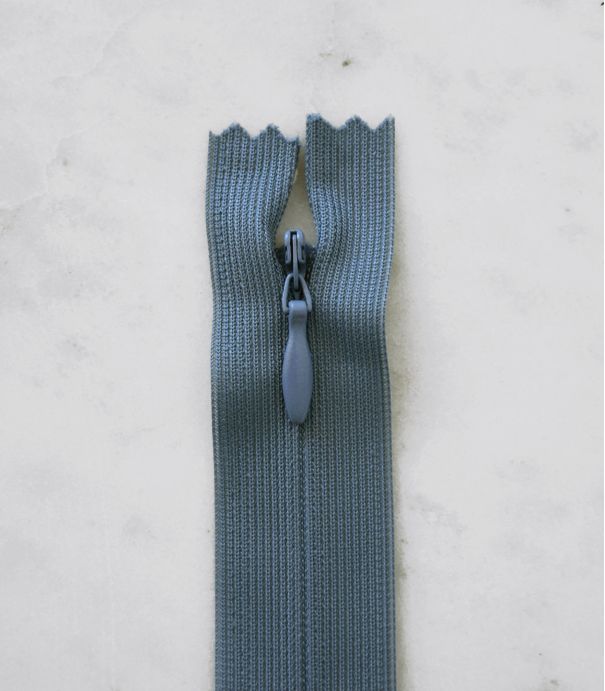 Fermeture éclair invisible- bleu/gris 533 Fermeture éclair invisible- bleu/gris 533